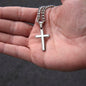 To My Stepped Up Dad l Cuban Chain with Artisan Cross Necklace