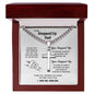Fist Bump Stepped Up Dad - Son l Cuban Chain with Artisan Cross Necklace