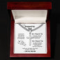 Fist Bump Stepped Up Dad - Son l Cuban Chain with Artisan Cross Necklace