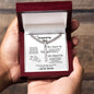 Fist Bump Stepped Up Dad - Son l Cuban Chain with Artisan Cross Necklace