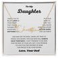 To My Daughter/Dad I Signature Style Name Necklace