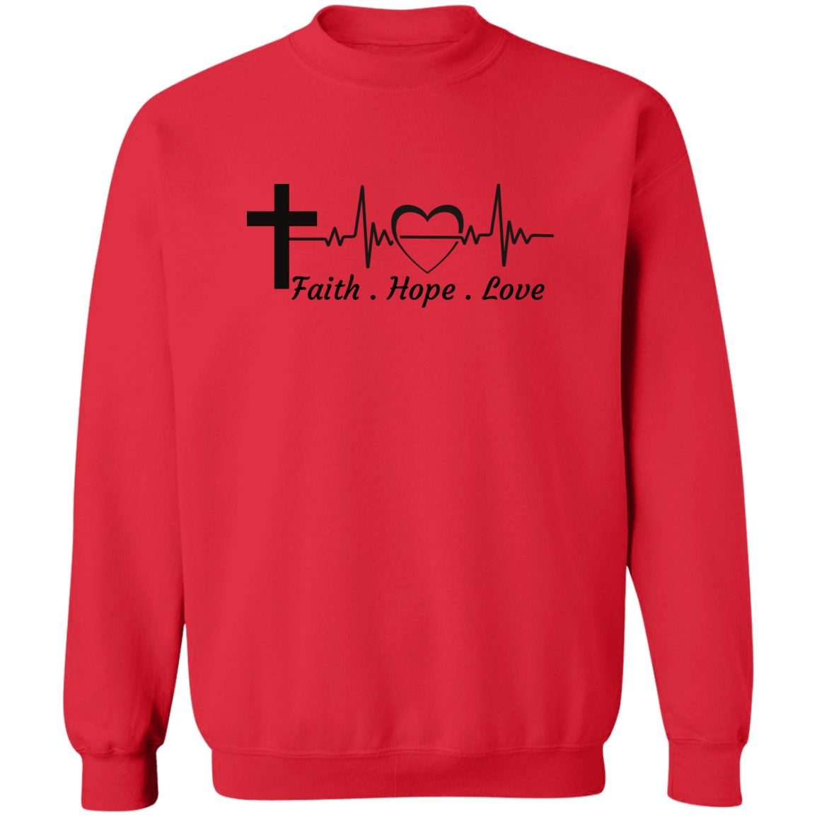 Faith Cross (2) Pullover Crewneck Sweatshirt