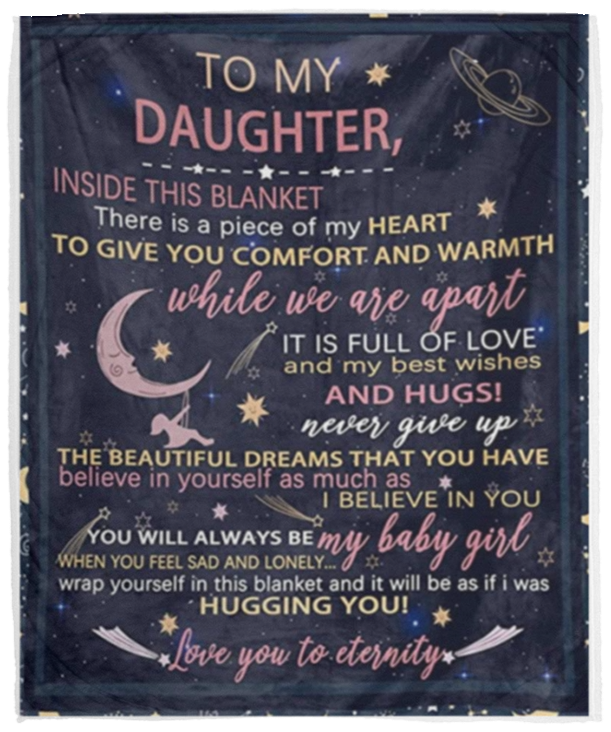 _Daughter Pink Moon Blanket (1) Cozy Plush Blanket - 50x60
