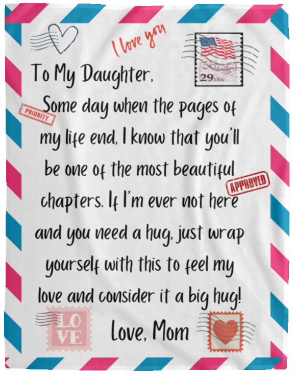 Daughter from Mom/Pages - Cozy Fleece Blanket (60x80)
