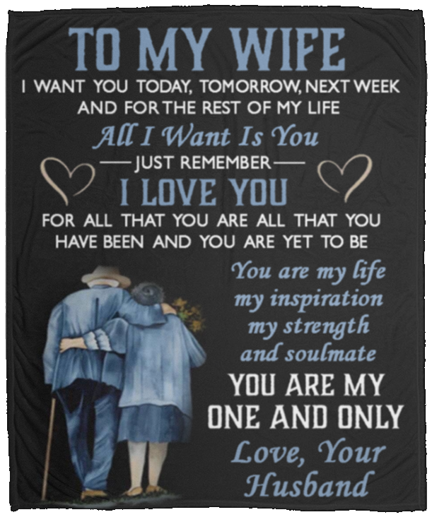 To My Wife - My Life (1) My Wife - My Life - Plush Fleece Blanket - 50x60