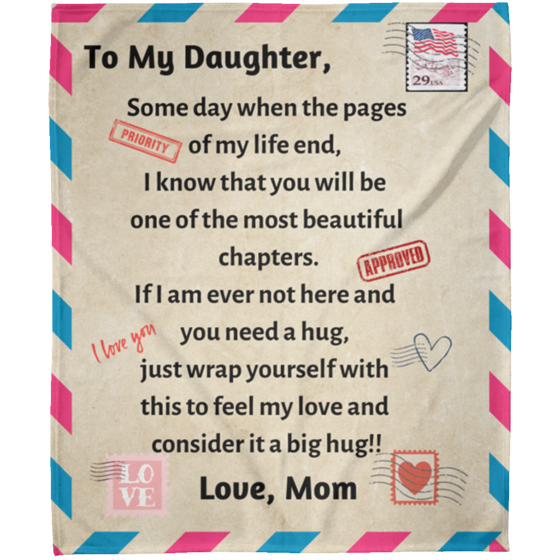 Daughter from Mom/Pages - Arctic Fleece Blanket (50x60)