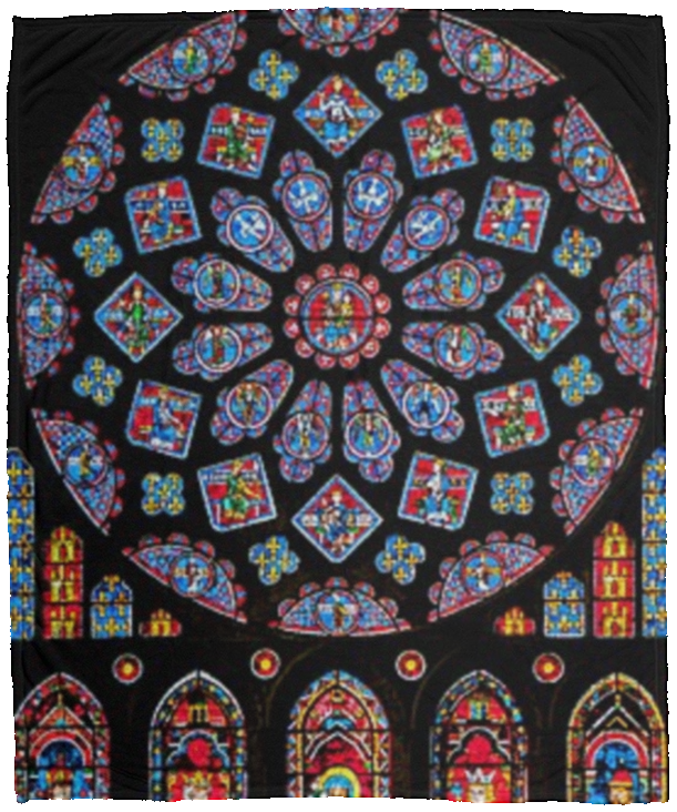 Stained Glass VPM Cozy Plush Fleece Blanket - 50x60