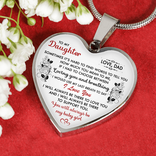 To My Daughter from Dad l Heart Pendant
