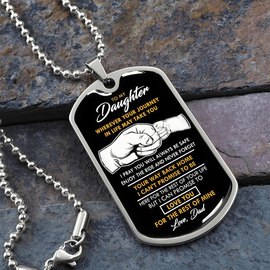 Daughter Dog Tag l From Dad