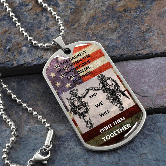 DOG TAG - BROTHER AMERICAN FLAG