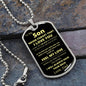 To My Son l Dog Tag - Dad (Gold)
