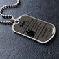To My Son - Dad l Dog Tag l Grey