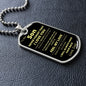 To My Son l Dog Tag - Dad (Gold)