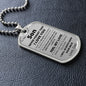 To My Son l Dog Tag - Dad