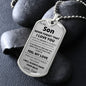 To My Son l Dog Tag - Dad