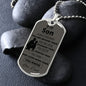 To My Son - Dad l Dog Tag l Grey