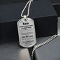 To My Son l Dog Tag - Dad