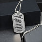 TO MY SON - DAD l DOG TAG l SILVER
