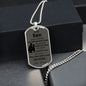 To My Son - Dad l Dog Tag l Grey