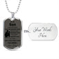 To My Son - Dad l Dog Tag l Grey