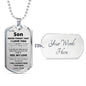 To My Son l Dog Tag - Dad