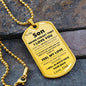 To My Son l Dog Tag - Dad
