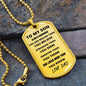 TO MY SON - DAD l DOG TAG l SILVER