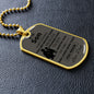 To My Son - Dad l Dog Tag l Grey