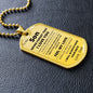 To My Son l Dog Tag - Dad