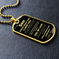 To My Son l Dog Tag - Dad (Gold)