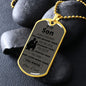 To My Son - Dad l Dog Tag l Grey