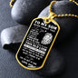 To My Son - Dad/Old Lion l Dog Tag
