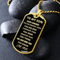 TO MY SON - MOM l DOG TAG l GOLD