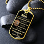 To My Son l Dog Tag