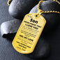 To My Son l Dog Tag - Dad