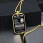 To My Son - Dad/Old Lion l Dog Tag