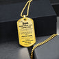 To My Son l Dog Tag - Dad