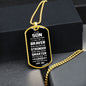 Son Dog Tag l From Dad l Braver