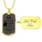 To My Son - Dad l Dog Tag l Grey