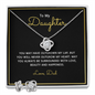 Daughter from Dad l Love Knot Earring & Necklace Set