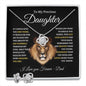 To My Precious Daughter l Love Knot Earring & Necklace Set l Dad