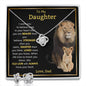 Daughter from Dad l Love Knot Earring & Necklace Set