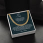 To My Son from Mom l Cuban Link Chain