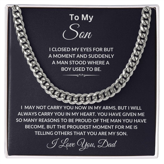 To My Son from Dad l Cuban Link Chain