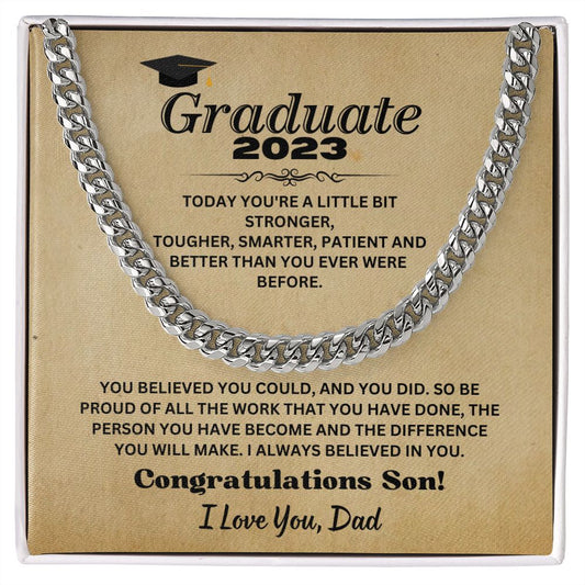 Graduate Son - Dad l Cuban Link Chain