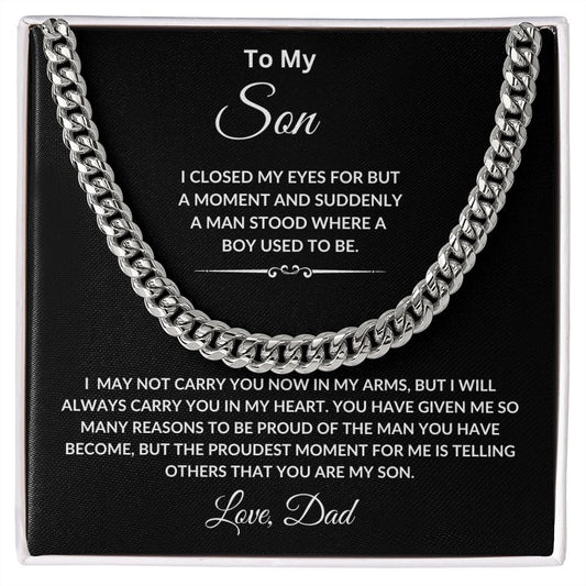 To My Son - from Dad l Cuban Link Chain