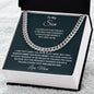 To My Son from Mom l Cuban Link Chain