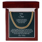 To My Son from Mom l Cuban Link Chain