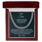 To My Son from Mom l Cuban Link Chain