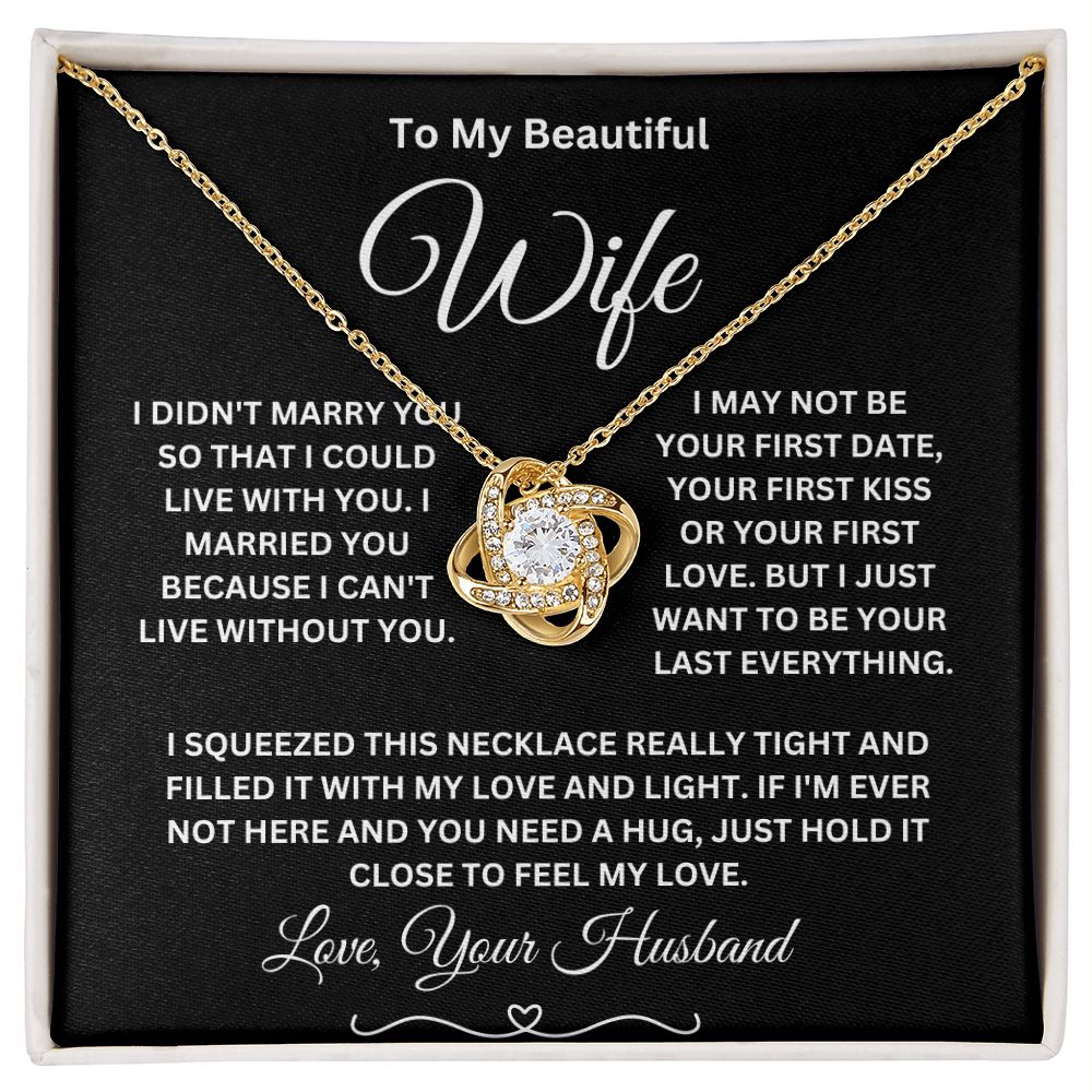 To My Wife - Married You l Love Knot Necklace